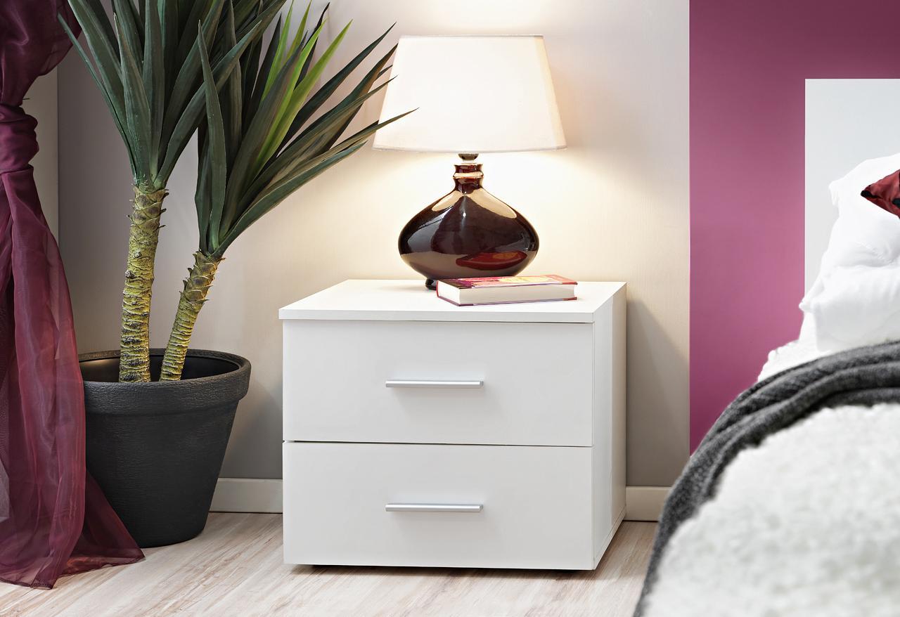 Designer Möbel Nachttisch Schlafzimmer Weiß Einrichtung Moderne Luxus