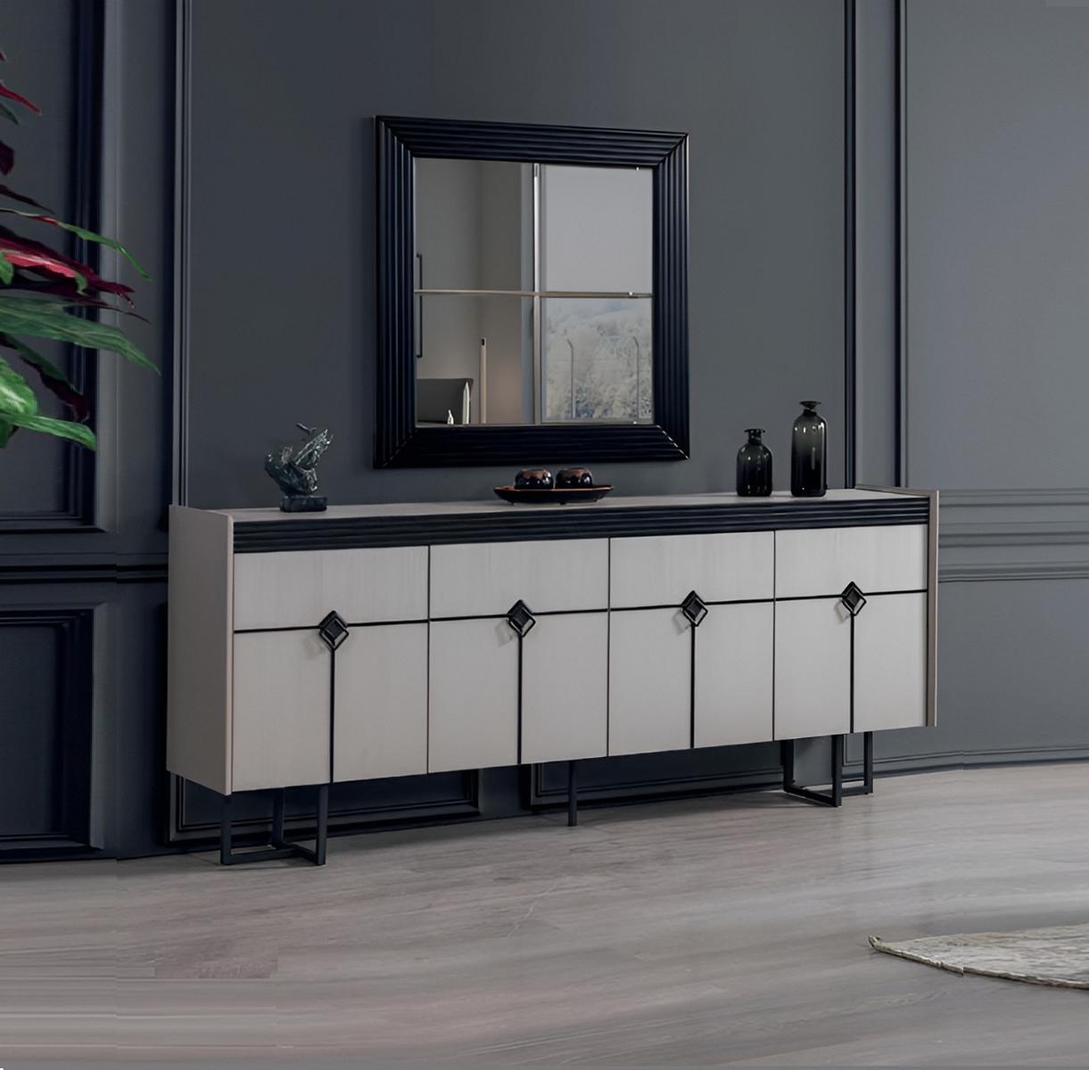 Esszimmer Möbel Sideboard mit Spiegel Design Komplett Neu Einrichtung