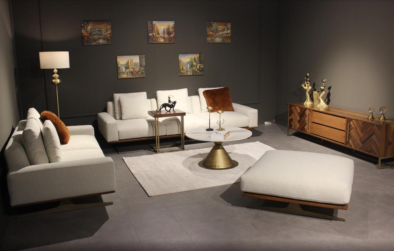 Wohnzimmer Set 6tlg Komplett Design Modern Sofagarnitur Dreisitzer Couchtisch