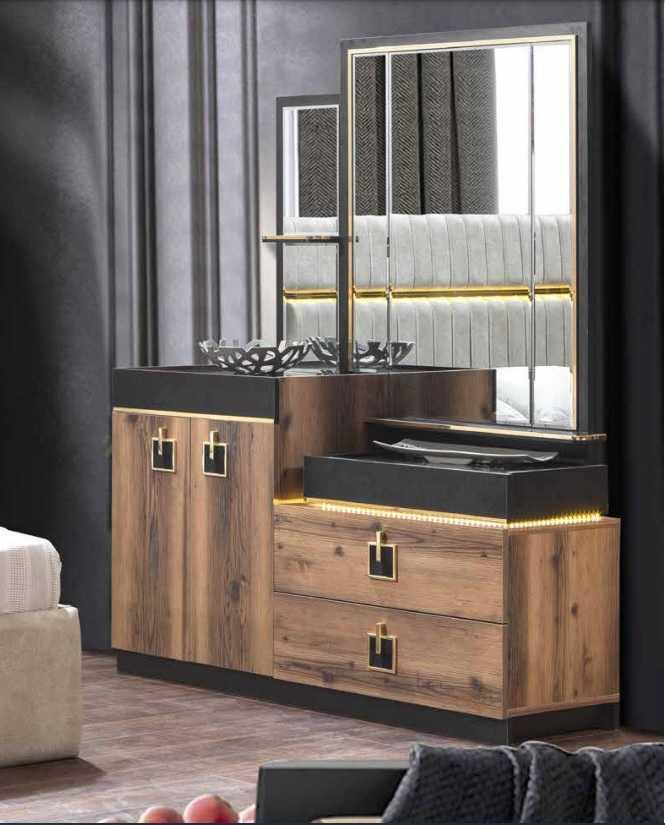 Design Schminktisch mit Spiegel Luxus Modern Schlafzimmer Möbel Neu