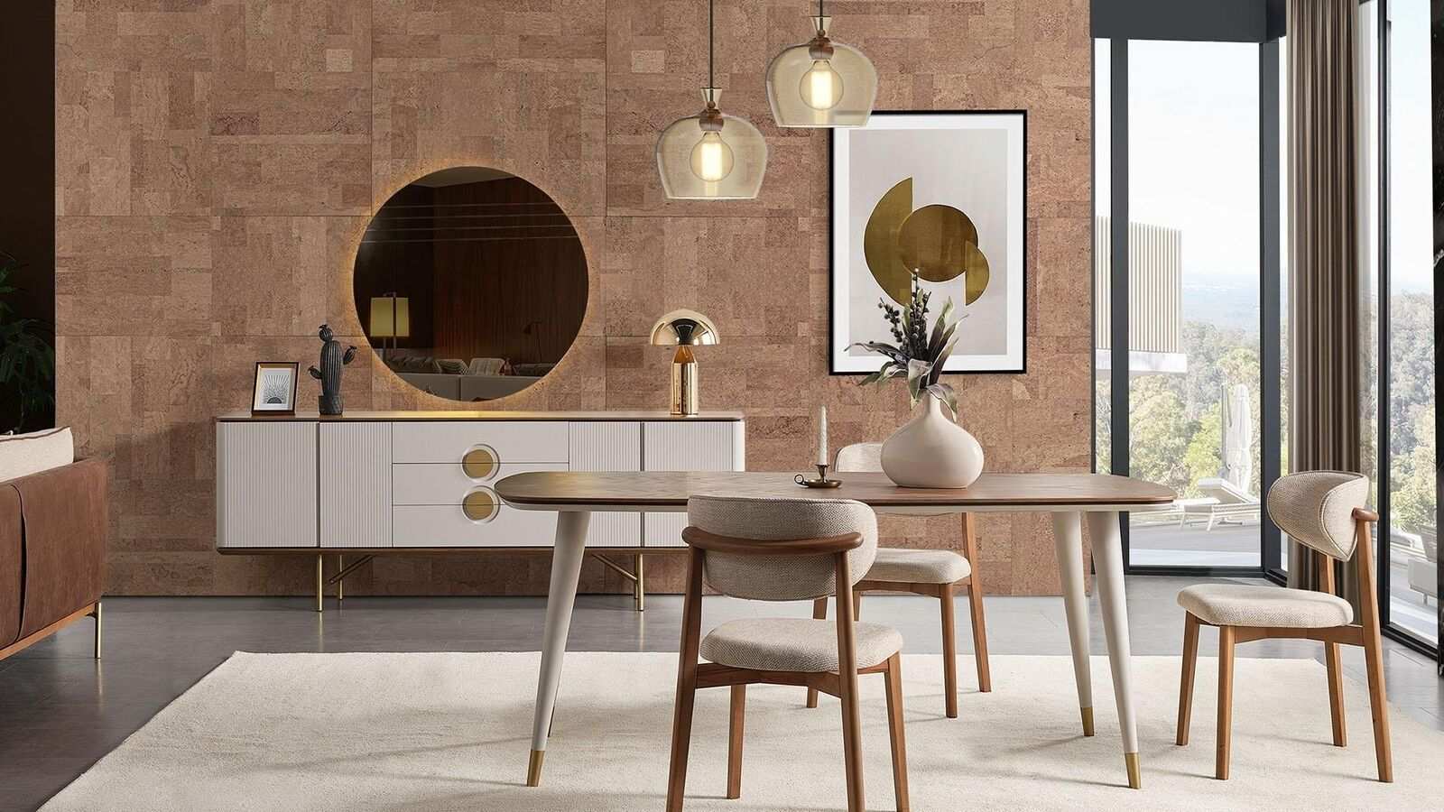 Perfekte 9tlg.Esszimmer Set Von Esstisch 6x Stühle und Anrichte Neuheit