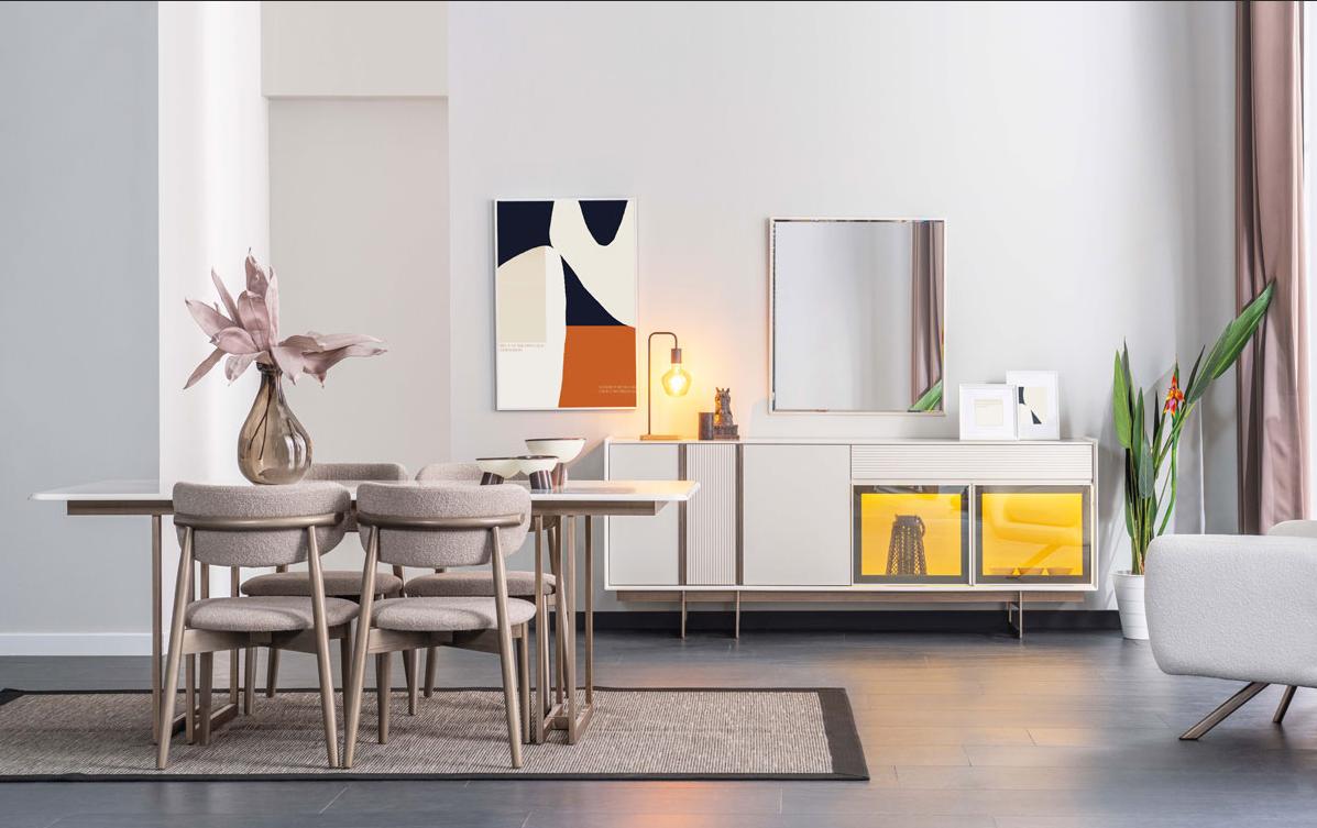 Moderner Weißer Esstisch Esszimmer Holz Luxuriöse Tische Robuste Möbel