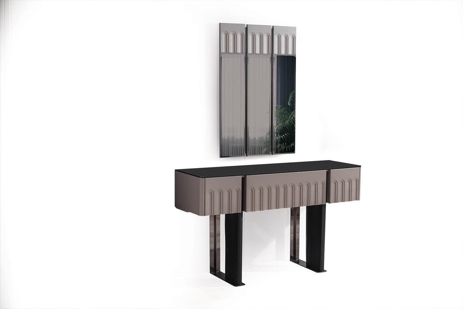 Elegantes Schlafzimmer Set Kosmetiktisch Spiegel Luxus Möbel 2tlg Möbel