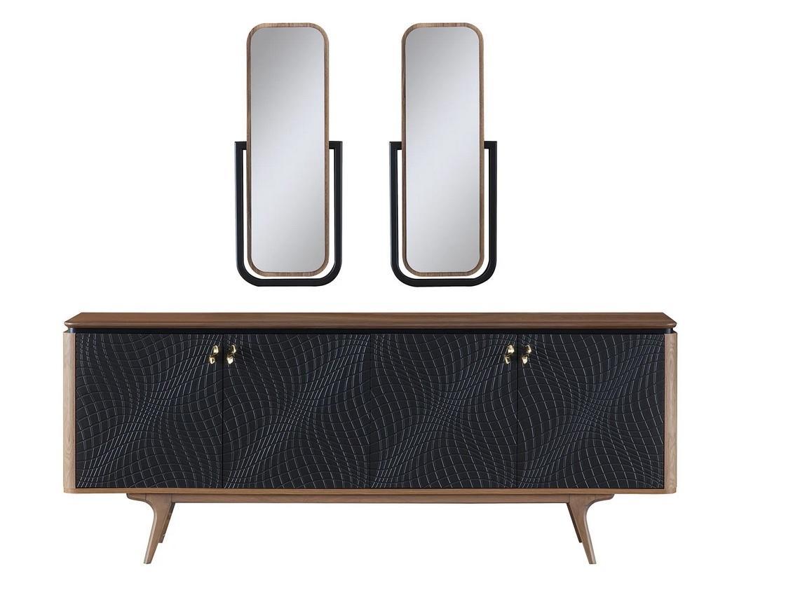 Exclusive Esszimmer Set Besteht aus 3tlg. Modern Anrichte und 2x Spiegel