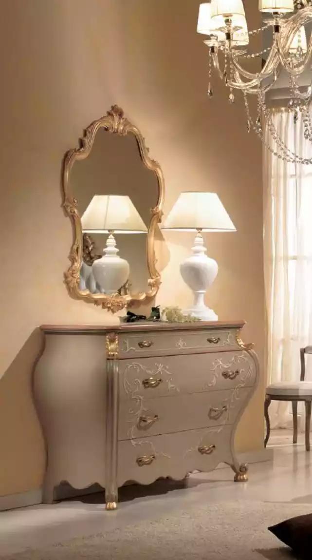 Kommode Spiegel Gruppe Holzdesign Beistellschrank Schrank Möbel Set 2tlg