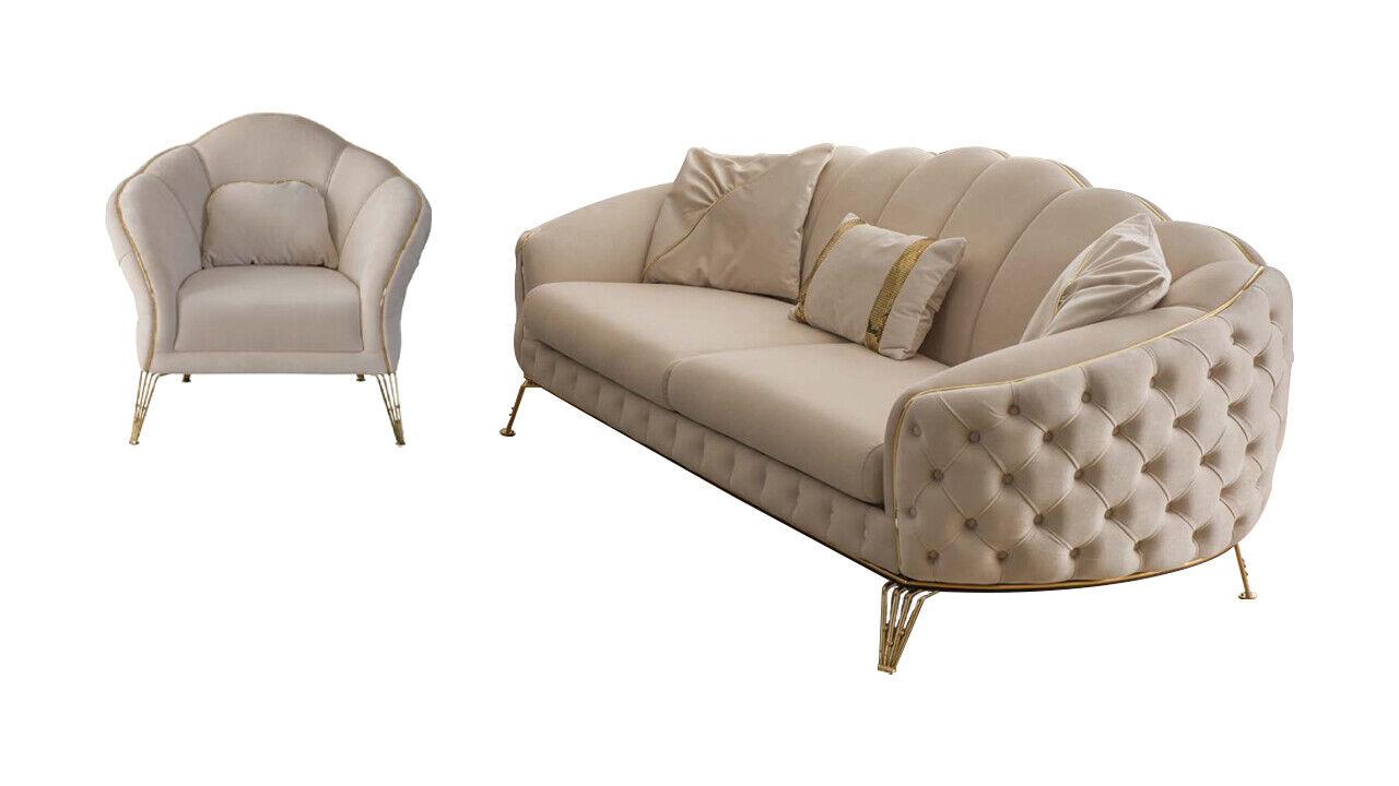 Sofagarnitur 3 3 1 Sitzer Modern Komplett Set Polster Garnitur Couchgarnitur