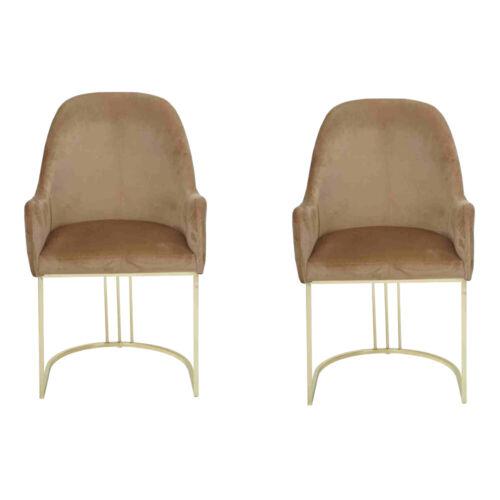 Stuhl Gold Esszimmer Design Textil Stühle Möbel Luxus Lehnstuhl Neu