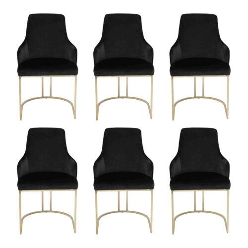 Luxus 6x Stühle Schwarz Esszimmerstuhl Designer Möbel Modern Stühle Neu