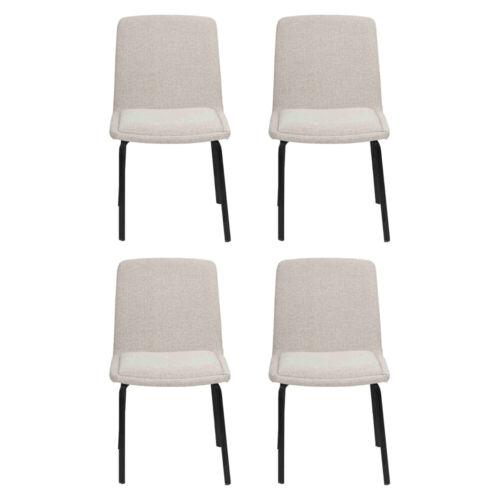 Garnitur Metall Lehn Polster Stühle Esszimmer Textil Set 4x Sessel Stuhl Gruppe