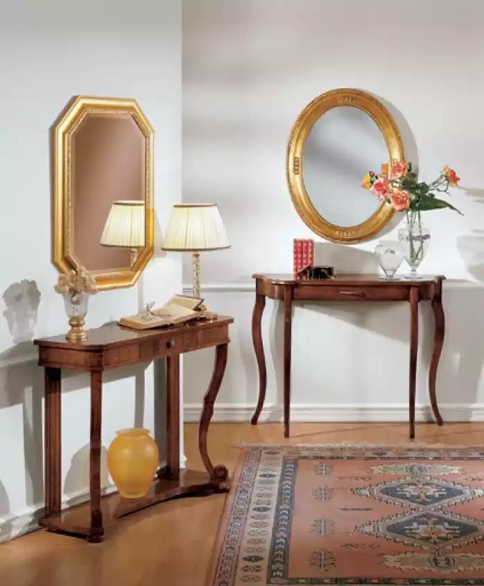 Tische Konsolen Tisch Side Schlaf Zimmer Holz Konsolentisch Spiegel