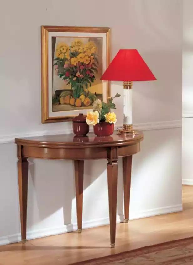 Braunes Konsolentisch Massivholz Möbel Design Luxus Wohnzimmermöbel