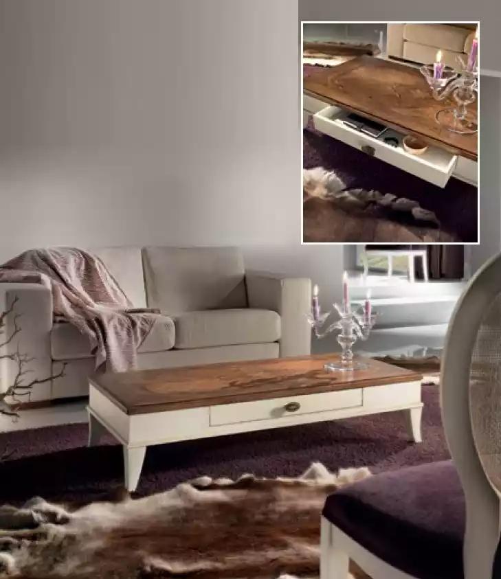 Klassischer Couchtisch Beistelltisch Holz Wohnzimmer Tisch Möbel Holz