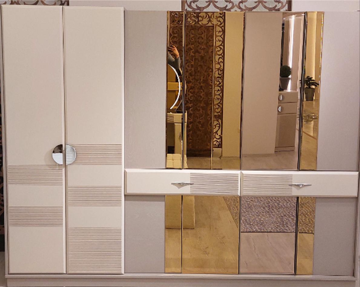 Schlafzimmer Kleiderschrank Luxus Möbel Beige Einrichtung Schrank Neu