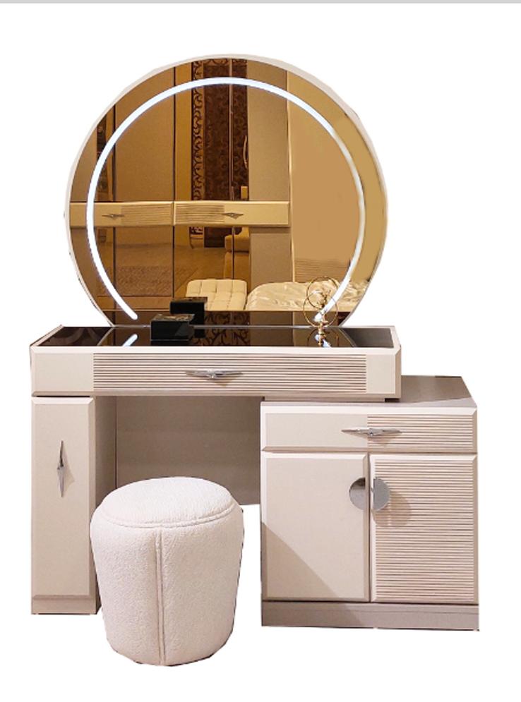 Designer Schminktisch mit Spiegel Luxus Schlafzimmer Einrichtung Neu Möbel
