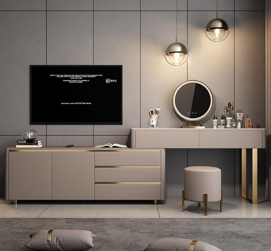 Schminktisch mit RTV Schubladen Frisiertisch Luxus Konsole Schlafzimmer