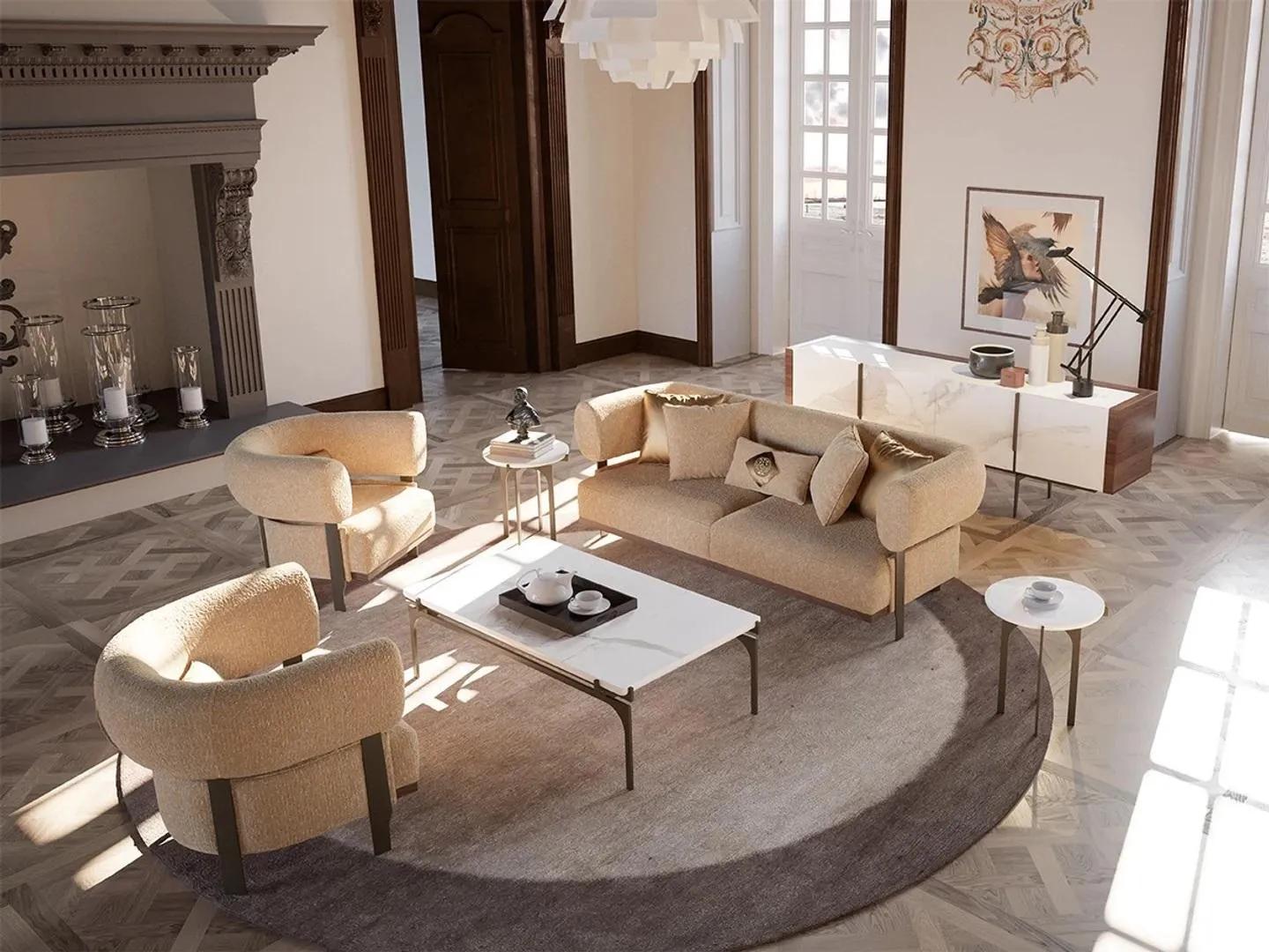Luxus Möbel Sofagarnitur Couch Sofa Polster Set Garnitur Wohnzimmer