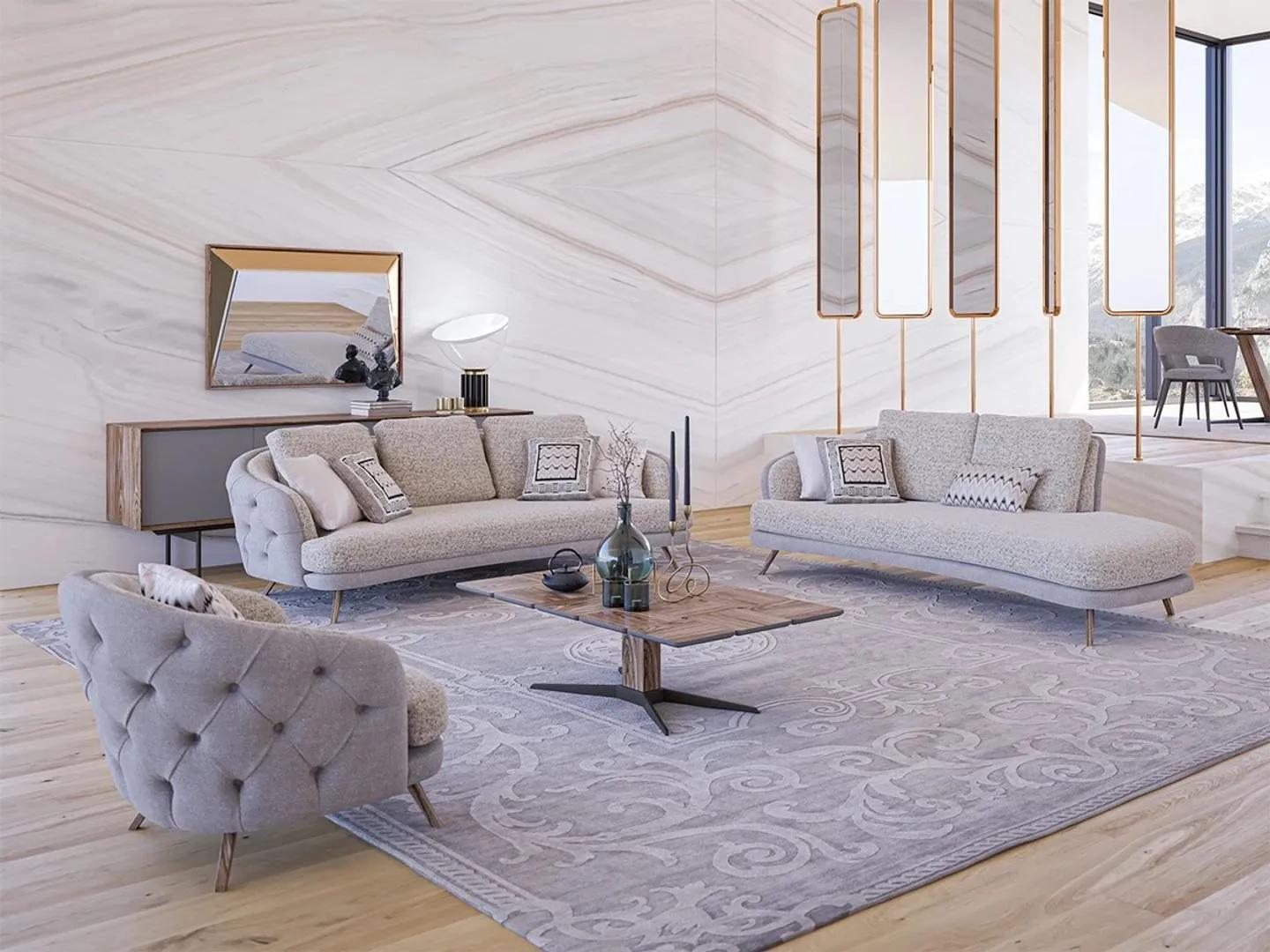 Design Modern Couchgarnitur Sofagarnitur Set Wohnzimmer Komplett