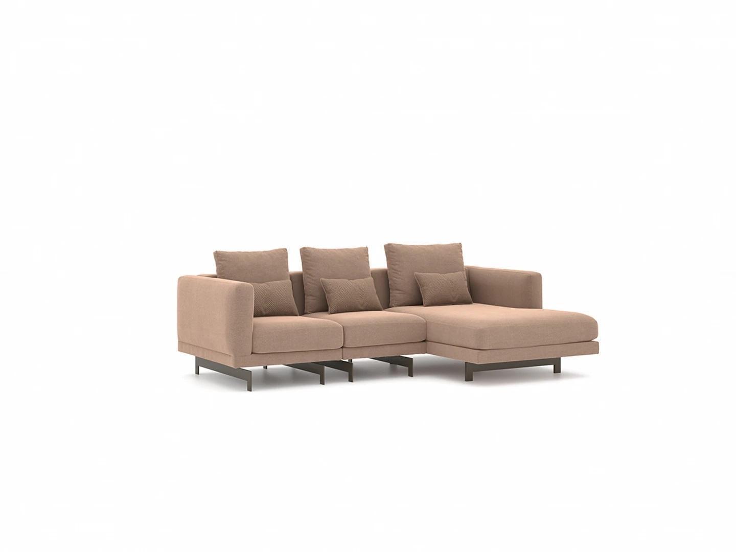 Designer Möbel Beige Eck Garnitur Polstermöbel Wohnzimmer Sofa Couch