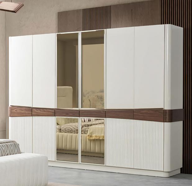 Kleiderschrank Schlafzimmer Schränke 6 türiger Schrank Möbel Schlafzimmerschrank