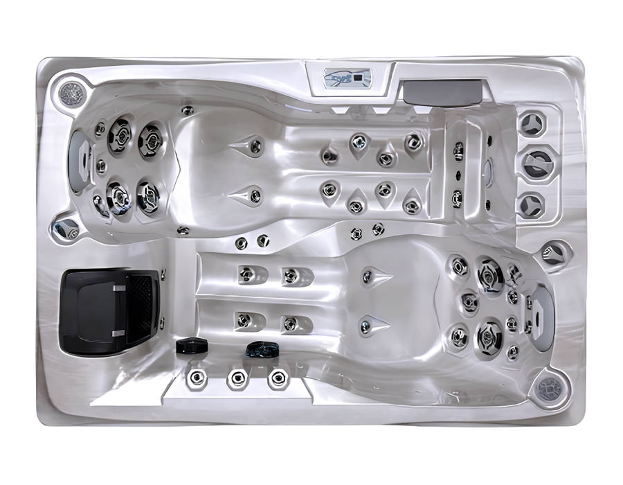 Hydromassagewanne Whirlpool Massagedüsen Sprudelbad Massagebad 200x135 cm