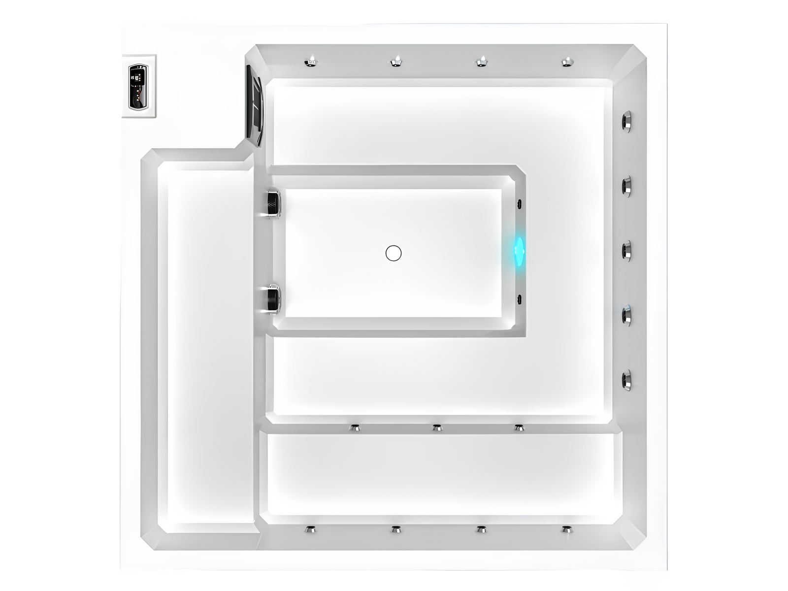 Whirlpool Entspannungsbad Spa-Bad Außenwhirlpool Relaxpool 200x200 cm