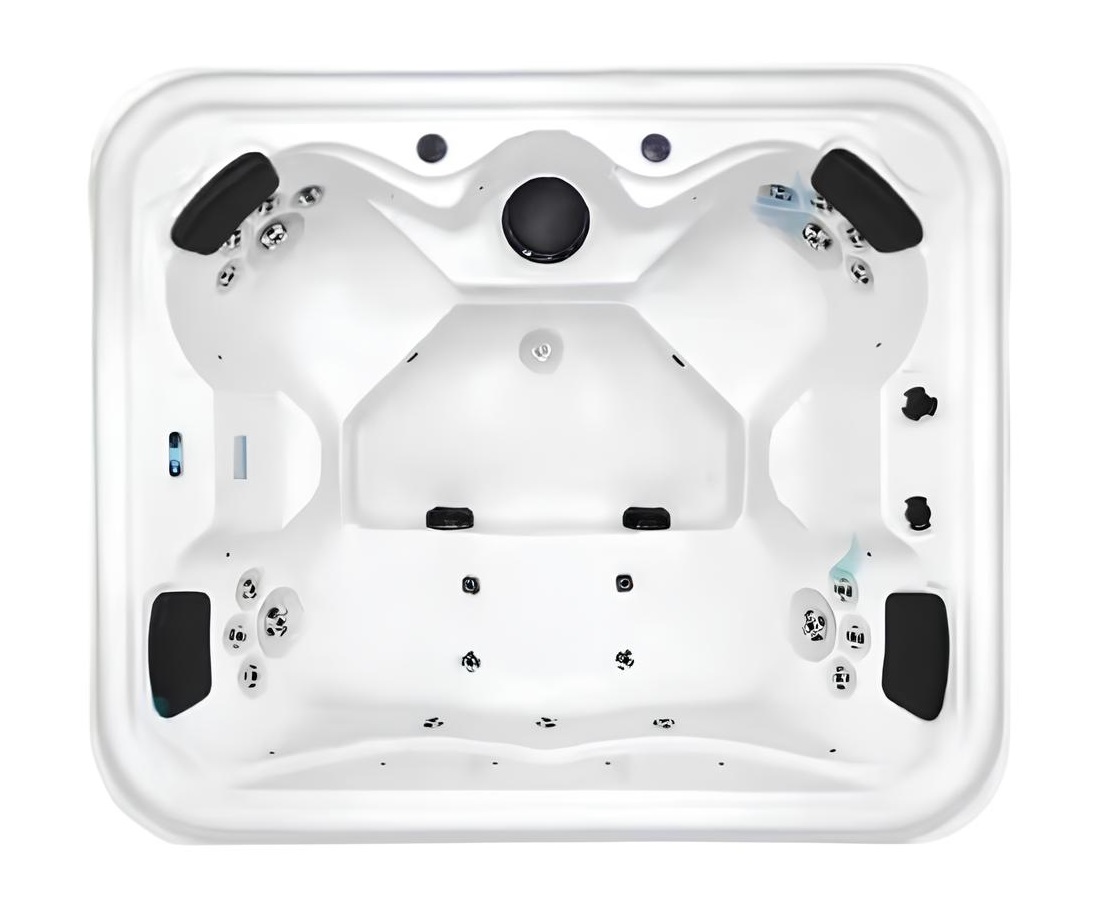 Massagebad Outdoor-Spa Hydromassagewanne Whirlwanne Whirlpool 206x176 cm