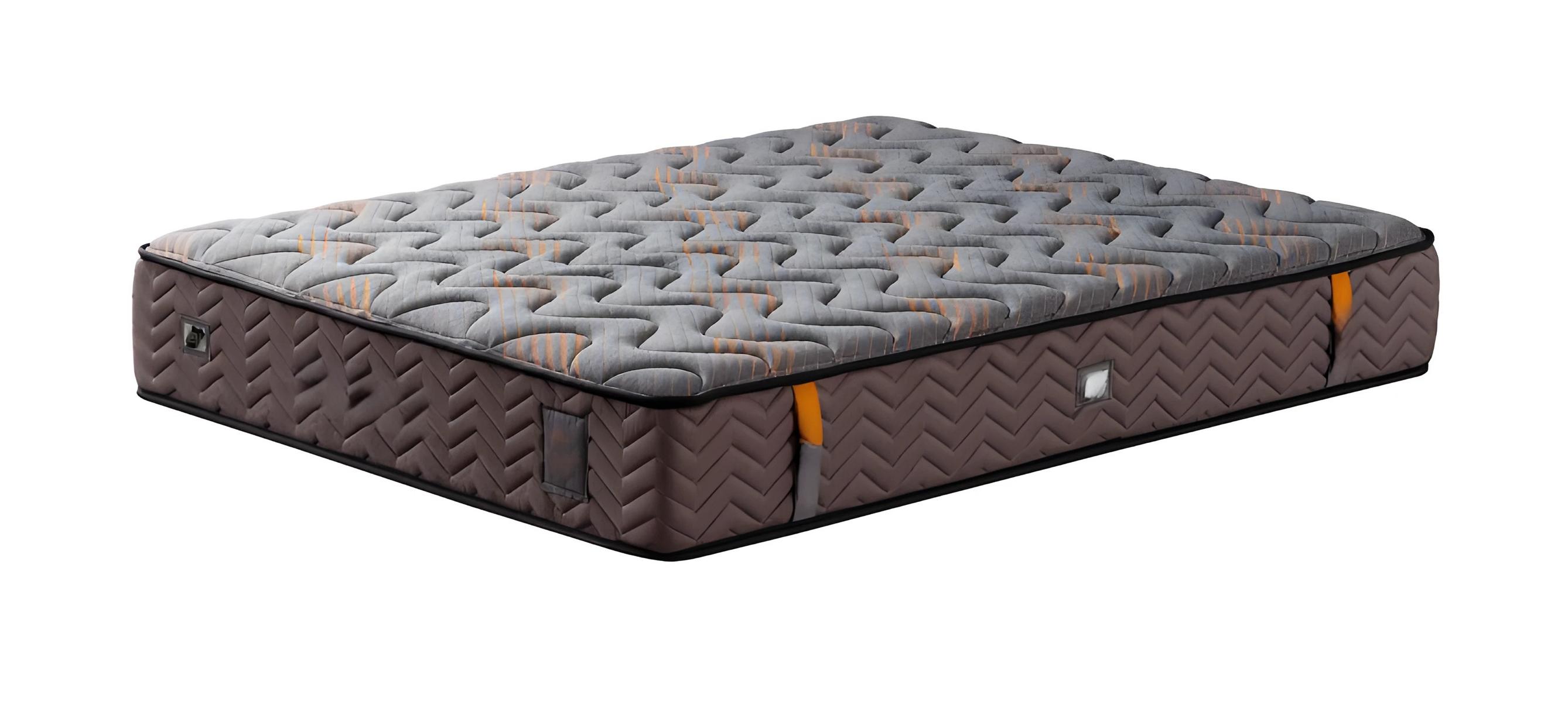 Braune Textilmatratze mit atmungsaktivem Komfort und eleganter Optik
