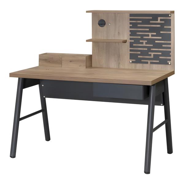 Brauner Holzschreibtisch im eleganten Design für Büro und Home Office