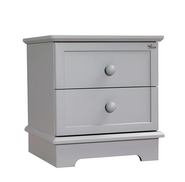 Weißer Nachttisch aus Holz modern eleganter Schlafzimmermöbel