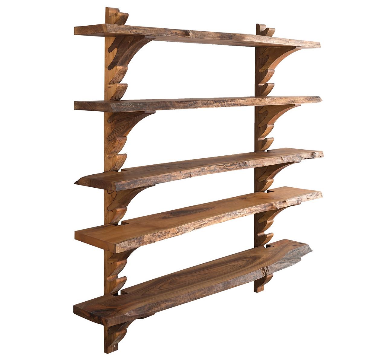 Braunes Holzregal modernes Design langlebig und vielseitig