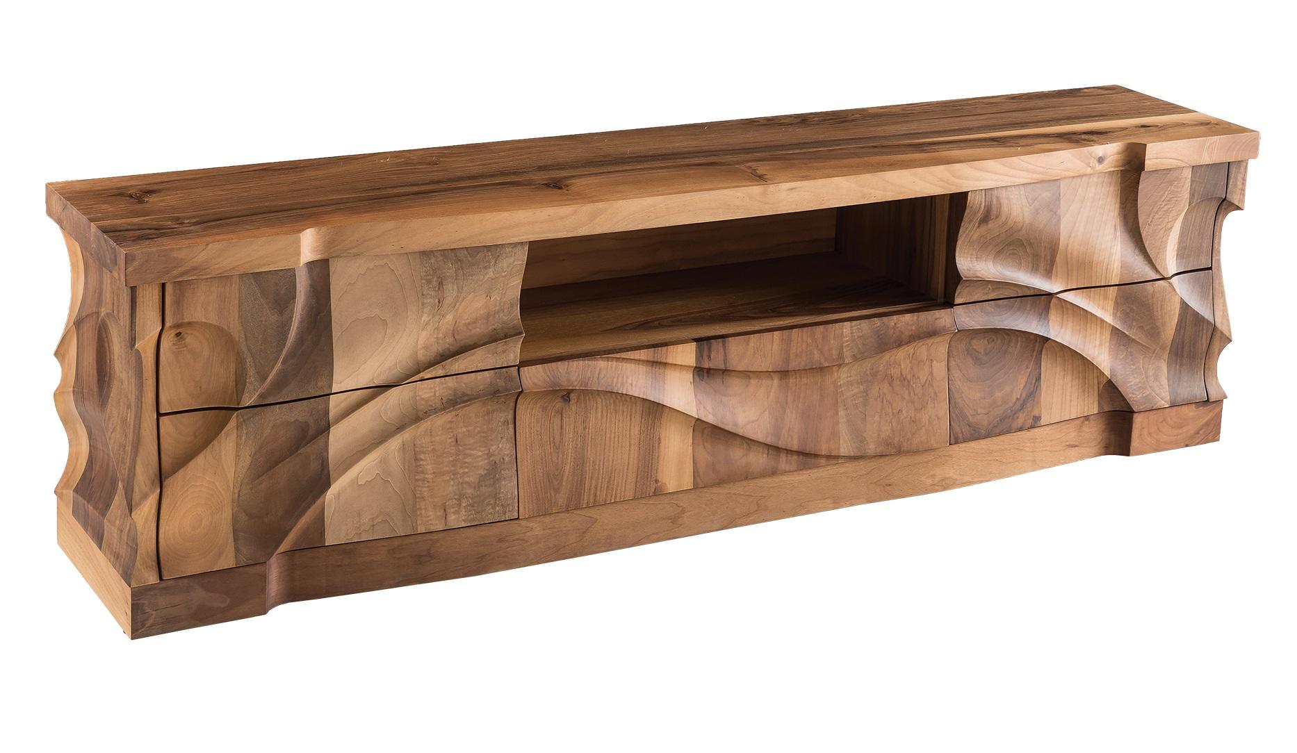 Elegantes braunes Holz Konsolmöbel in zeitlosem Design