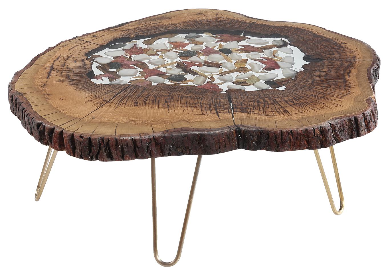 Moderner Couchtisch aus Holz in Braun für Wohnzimmer