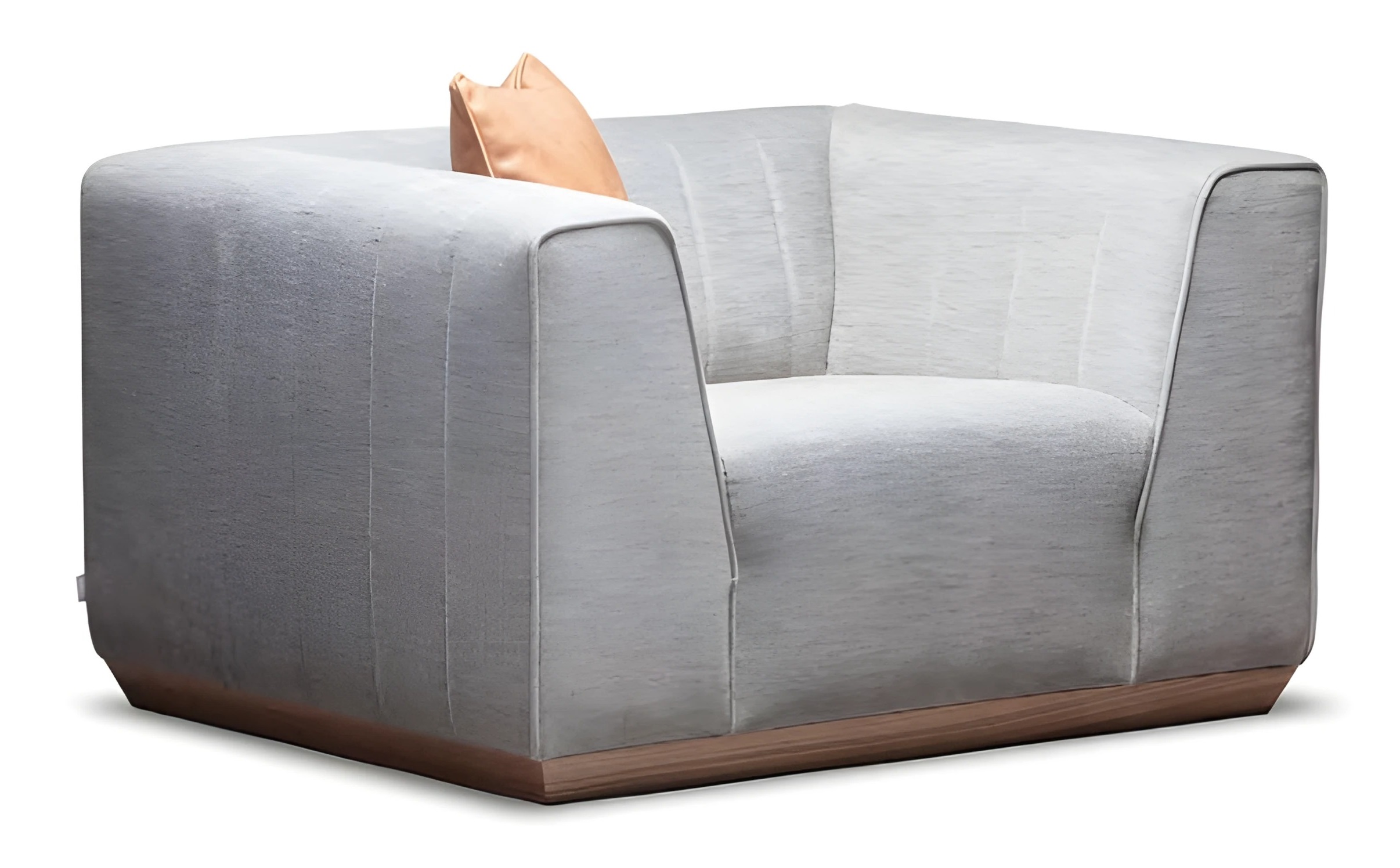 Moderner weißer Holzsessel mit schlichter Eleganz