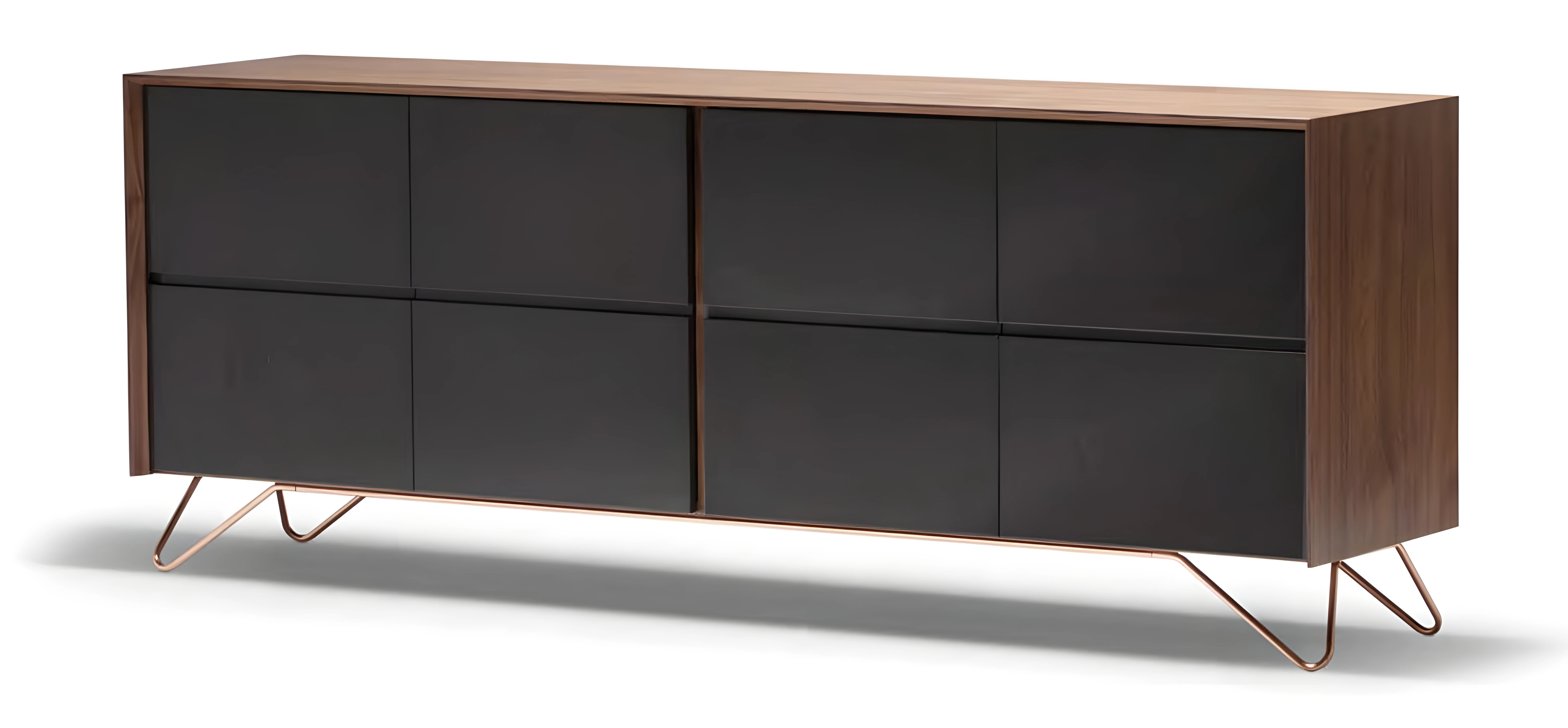 Elegante braune Holzkonsole im zeitlosen Design für Wohnzimmer