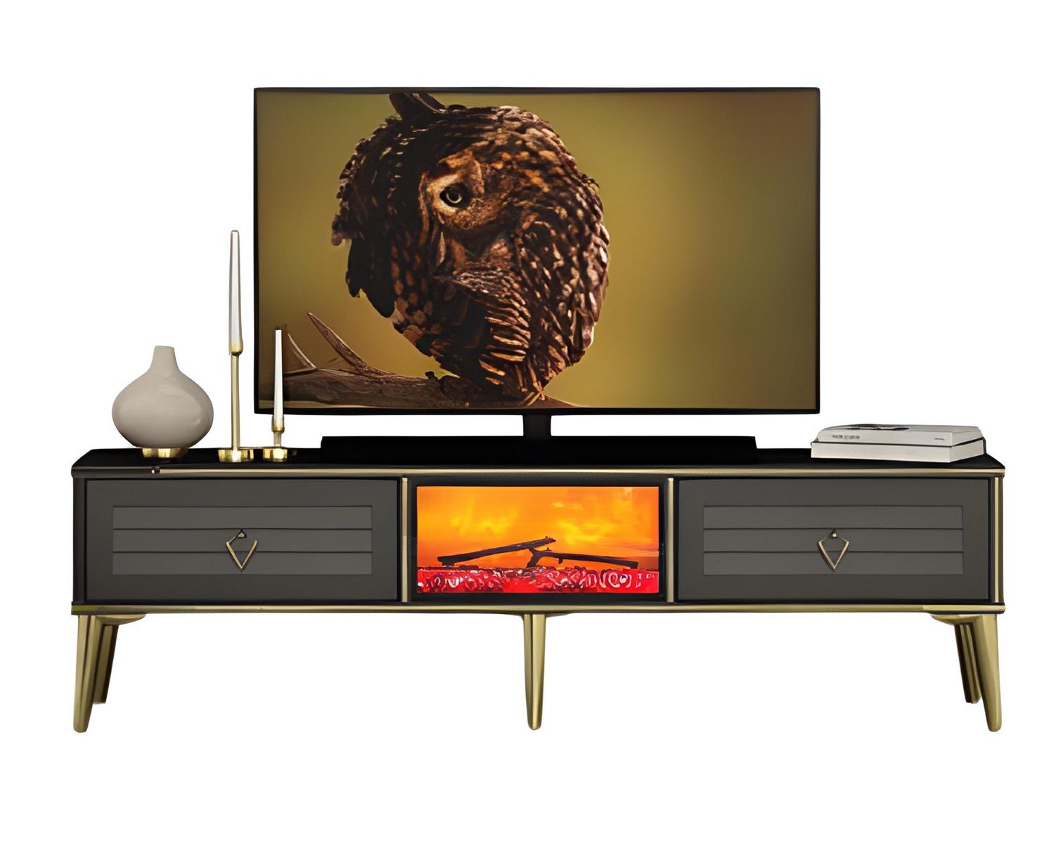 TV Sideboard Dekokamin Elektrokamin Wohnzimmerschrank Funktional Modern