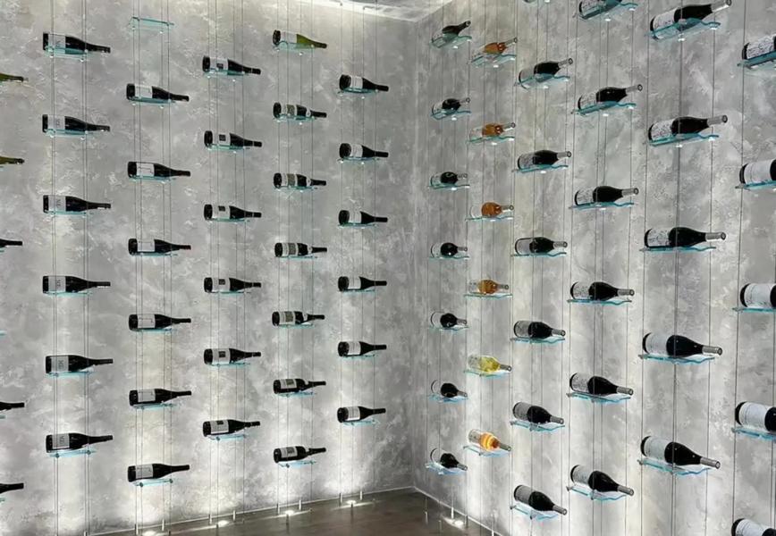 Weinseilregal Weinregal Hängeweinregal Flaschenregal Weinlagerregal