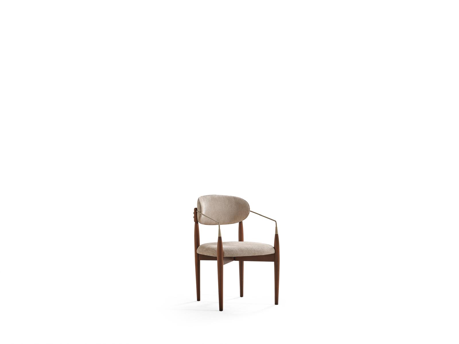 Beige Holz-Textil Stühle im eleganten Design, komfortabel