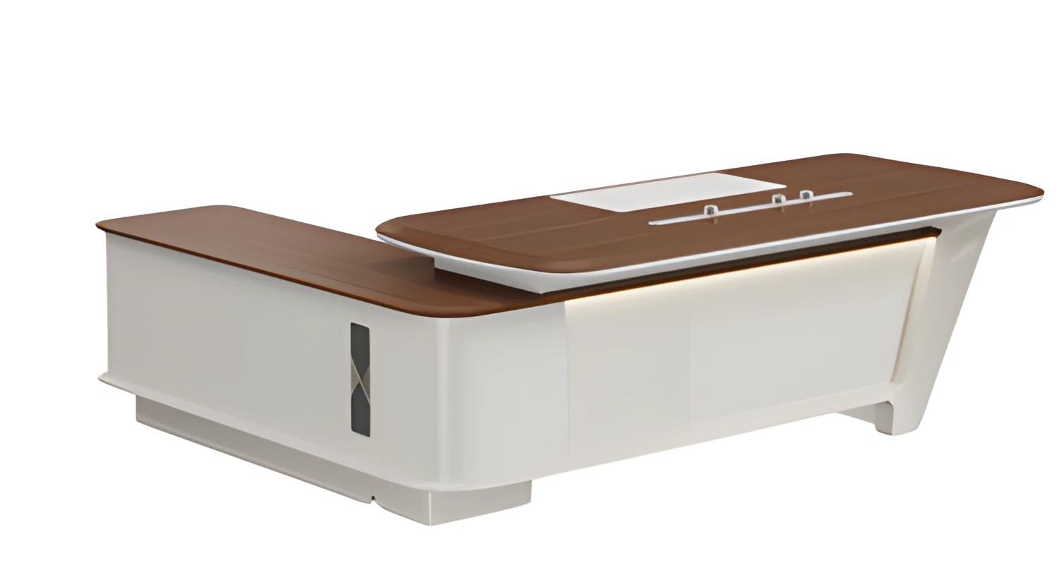 Büro modern Holz futuristisch Office Eckschreibtisch Arbeitszimmer