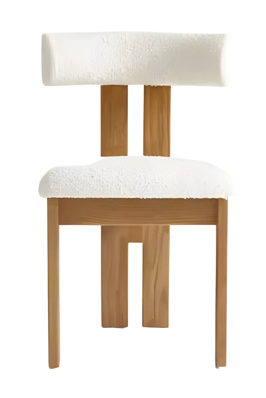 Eleganter Stuhl mit Holzgestell ruhigem Design und gepolsterter Sitzfläche