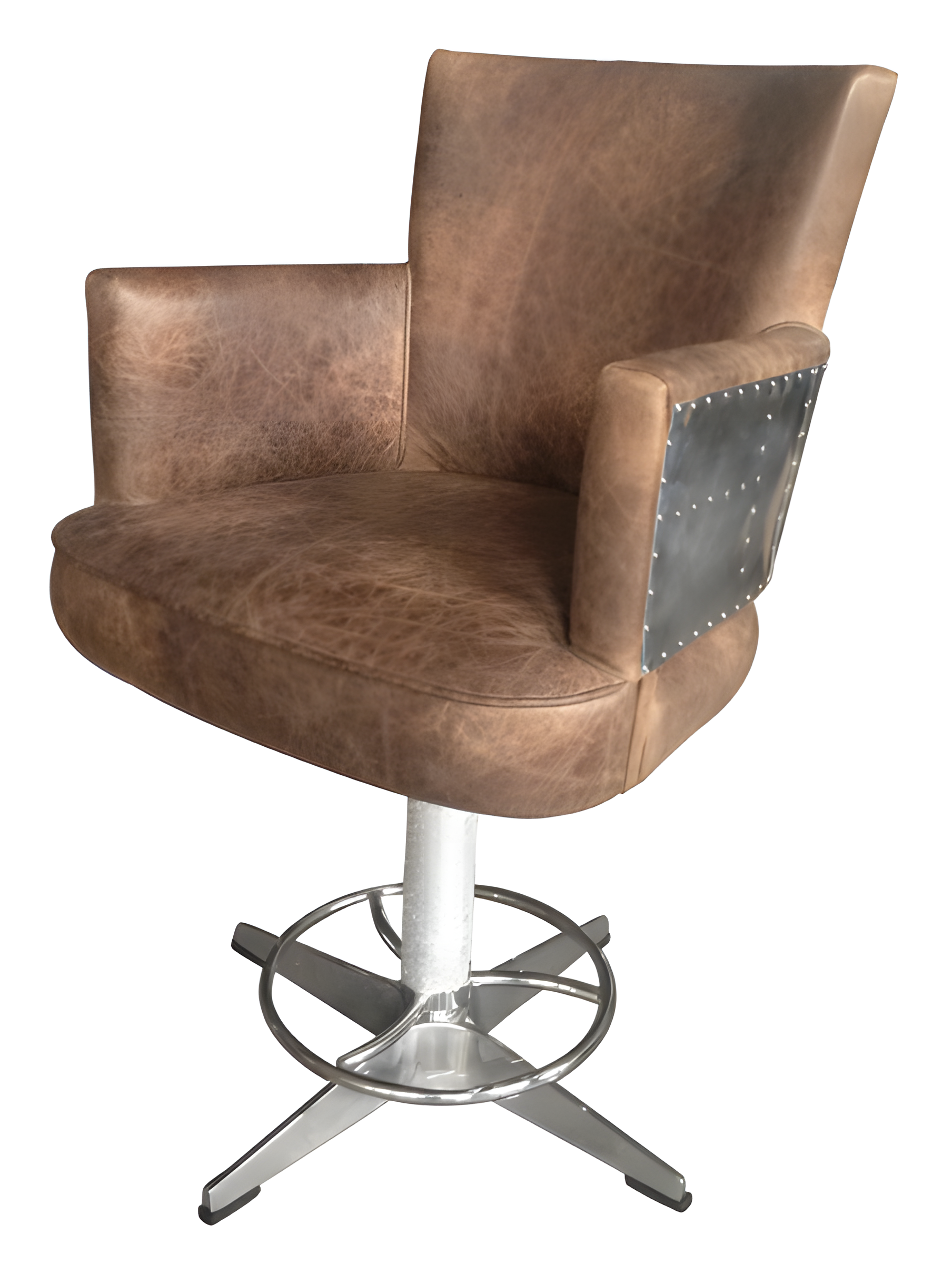 Friseurstuhl Vintage – Drehbar, Sessel mit Fußstütze & Komfort