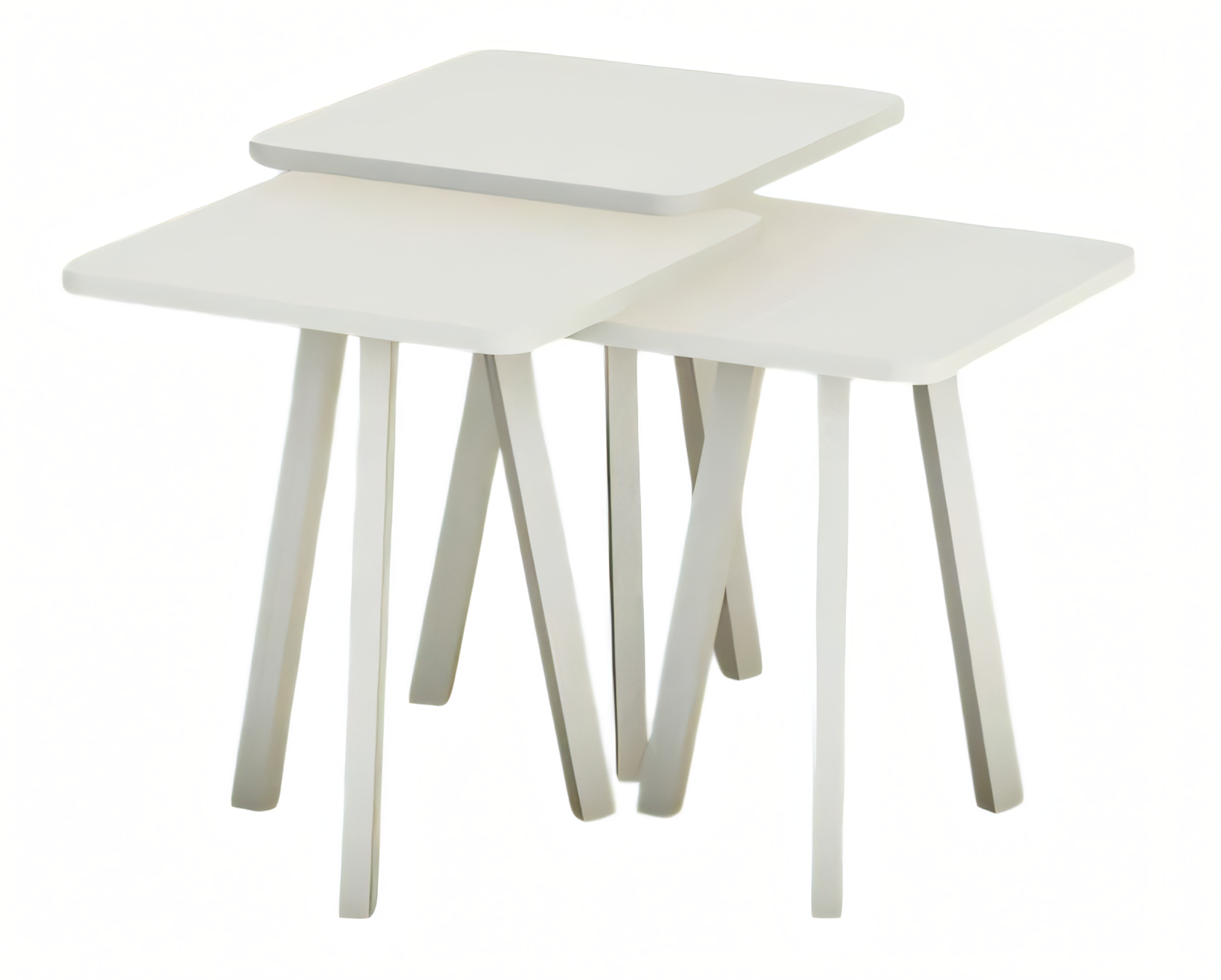 Weißes Holz Couchtisch-Set im modernen Stil