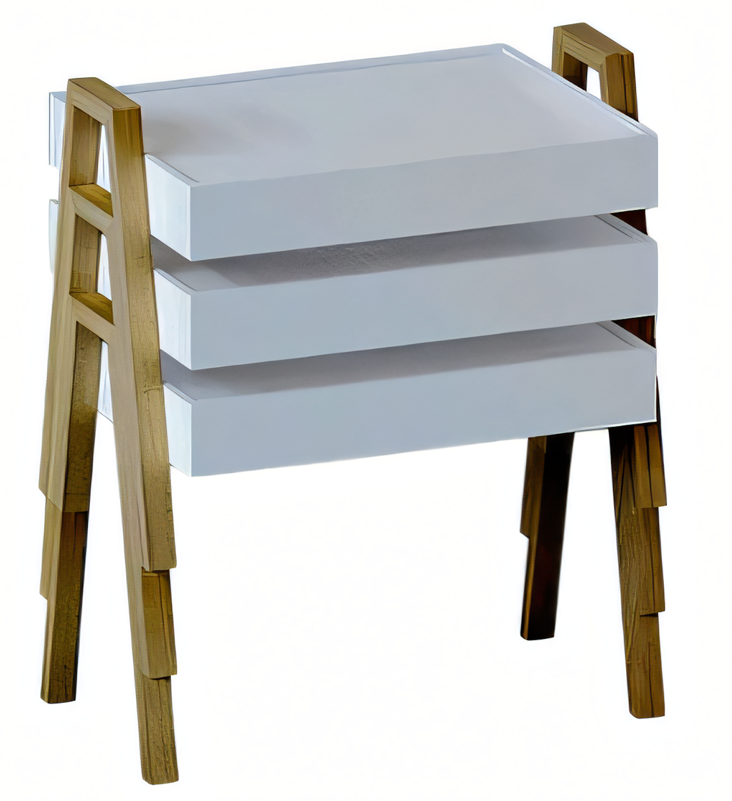 Weißes Holz Couchtisch-Set im modernen Stil