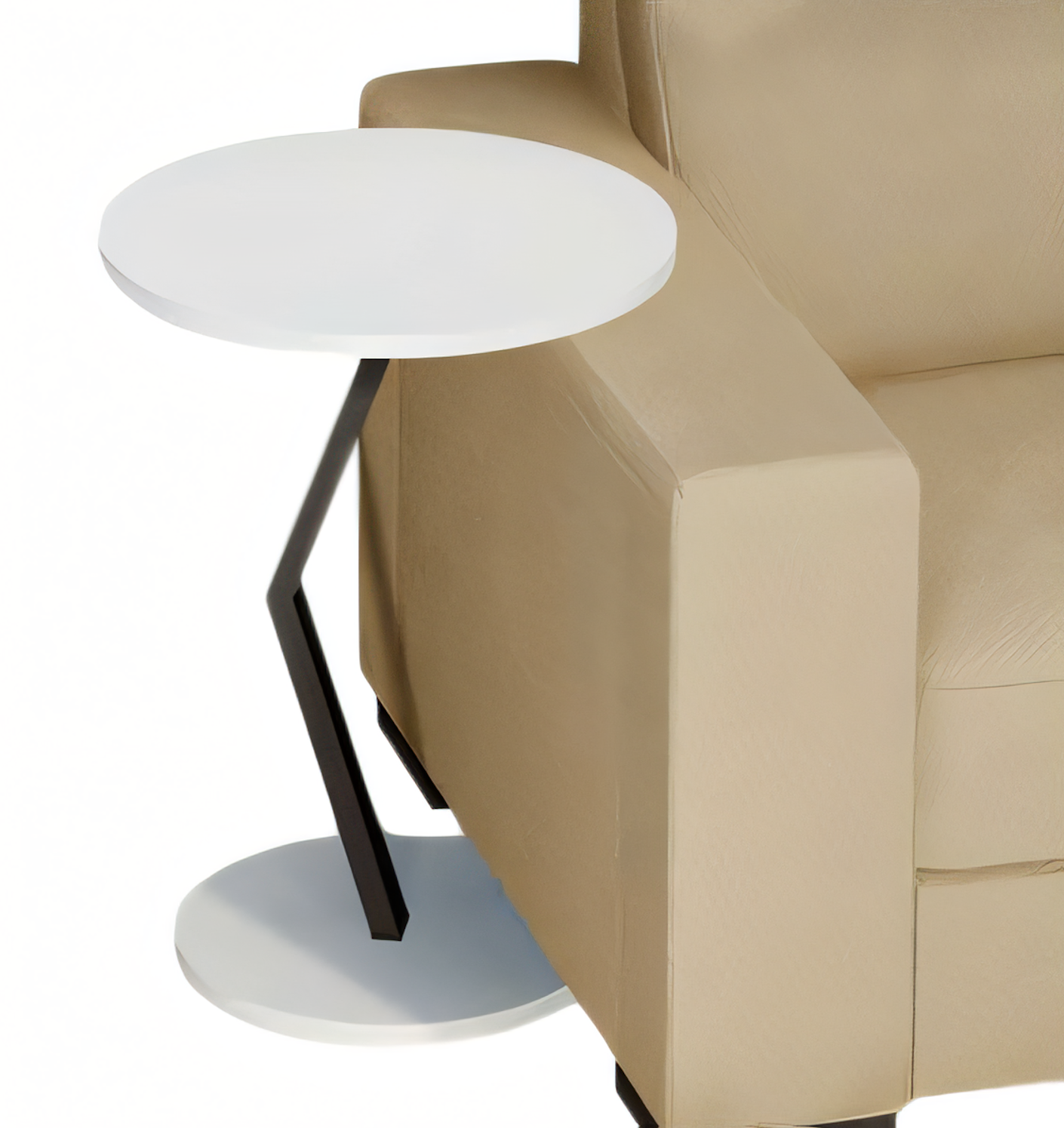 Weißer Holztisch im modernen Design