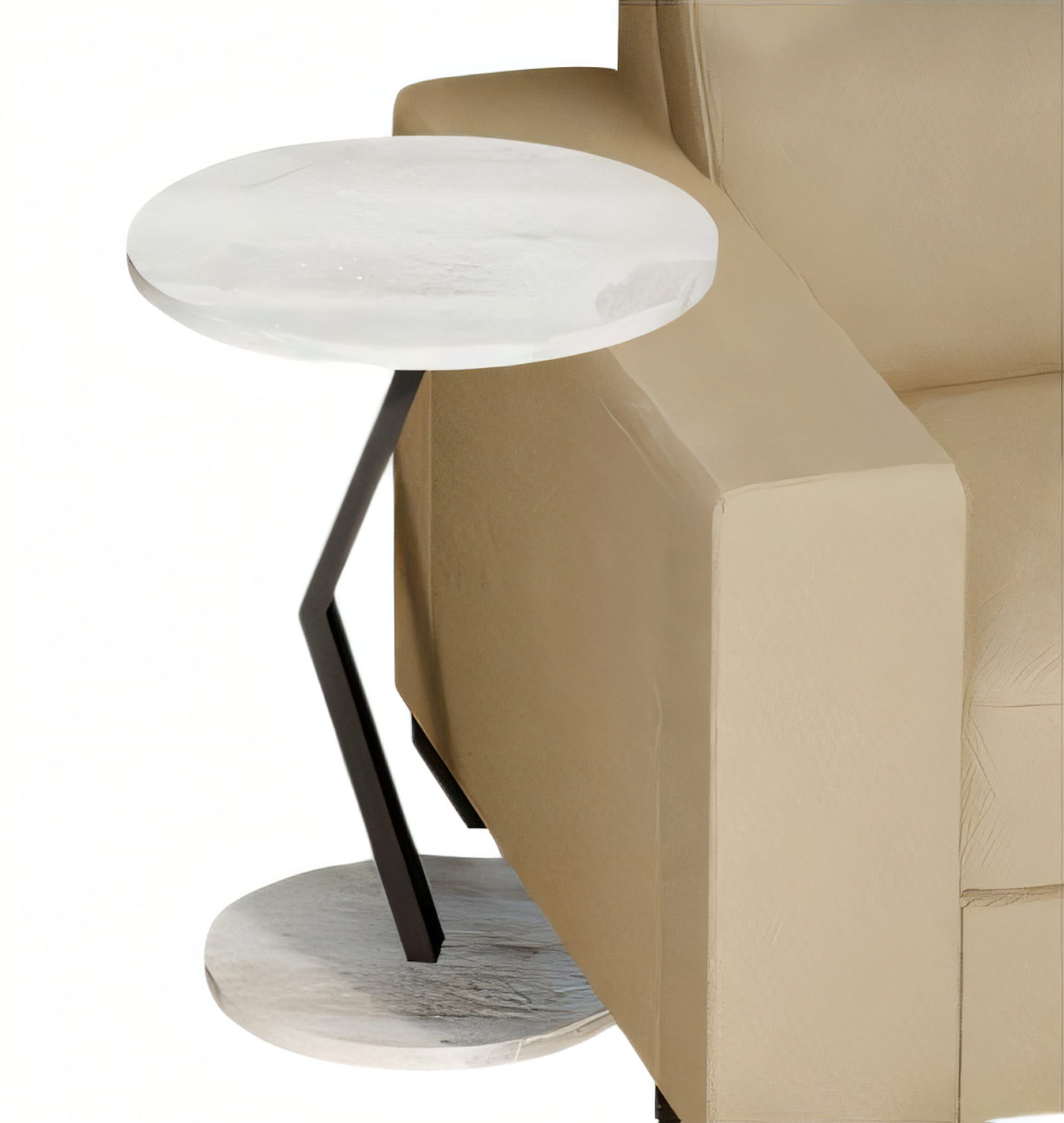 Beistelltisch aus Holz in Weiß modern eleganter Wohnstil