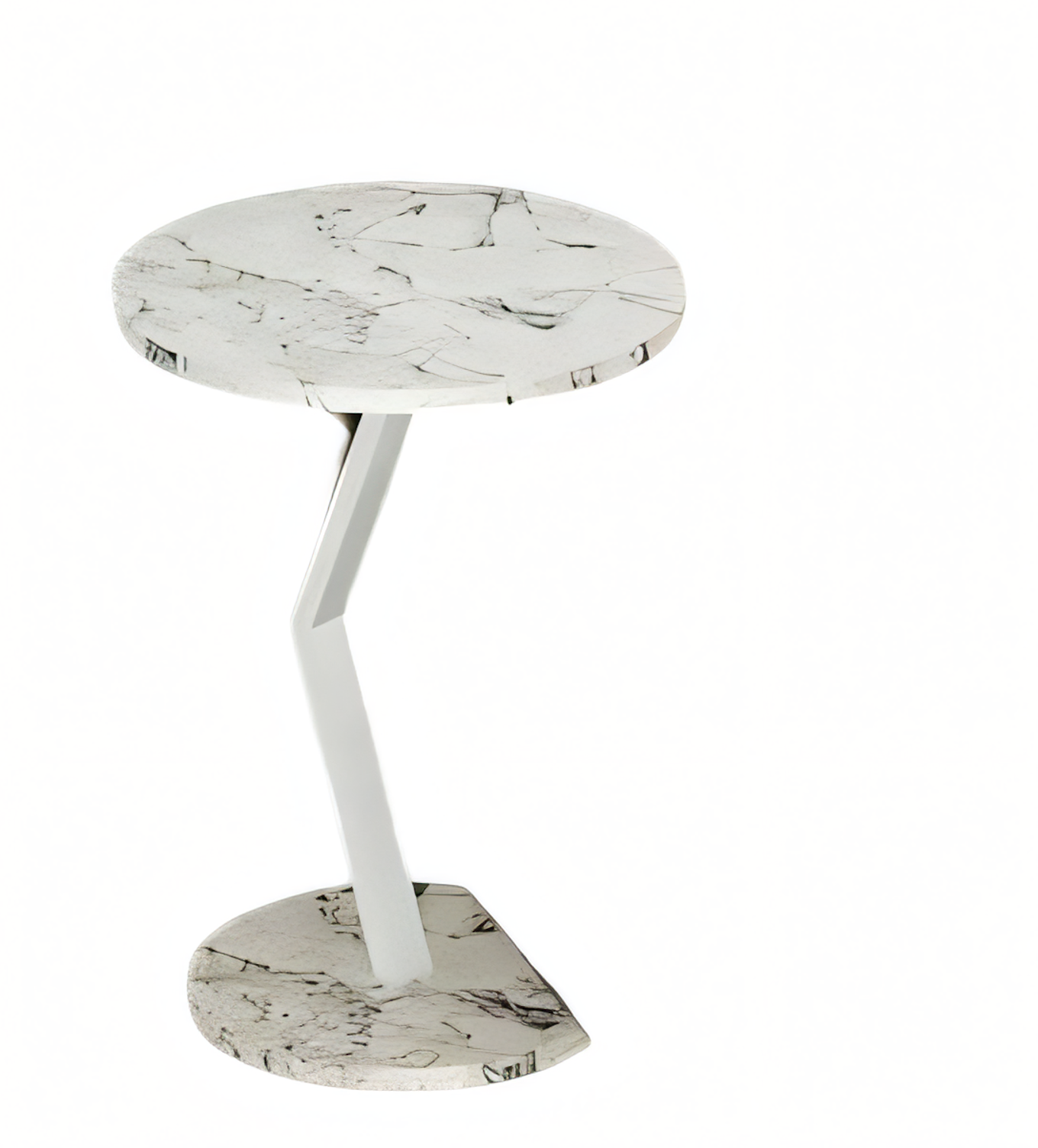 Eleganter weißer Beistelltisch aus Holz für modernes Zuhause