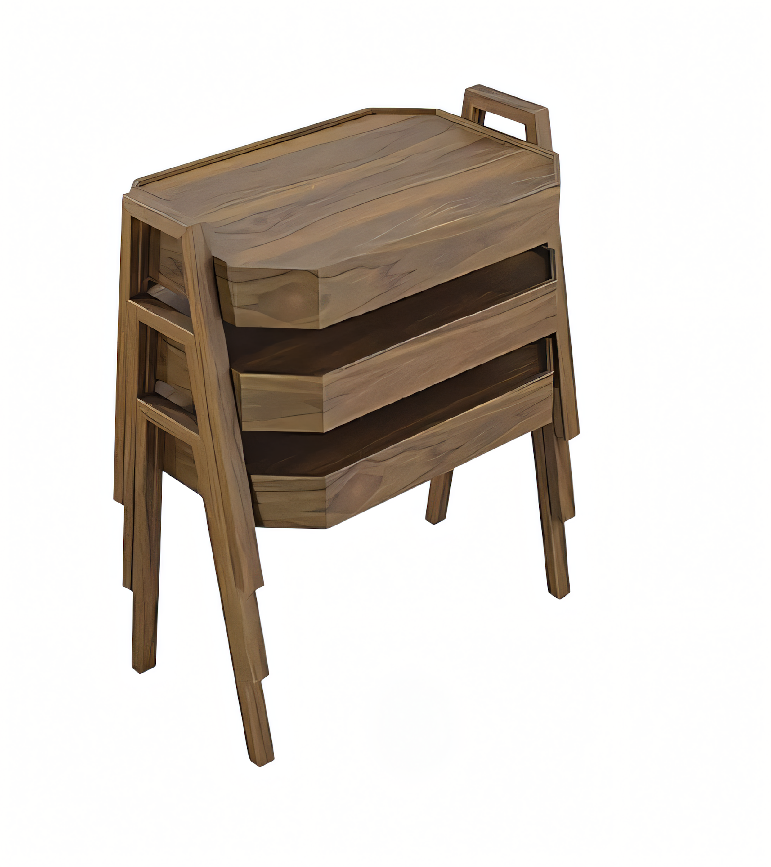 Couchtisch-Set aus Holz in Braun modern elegant