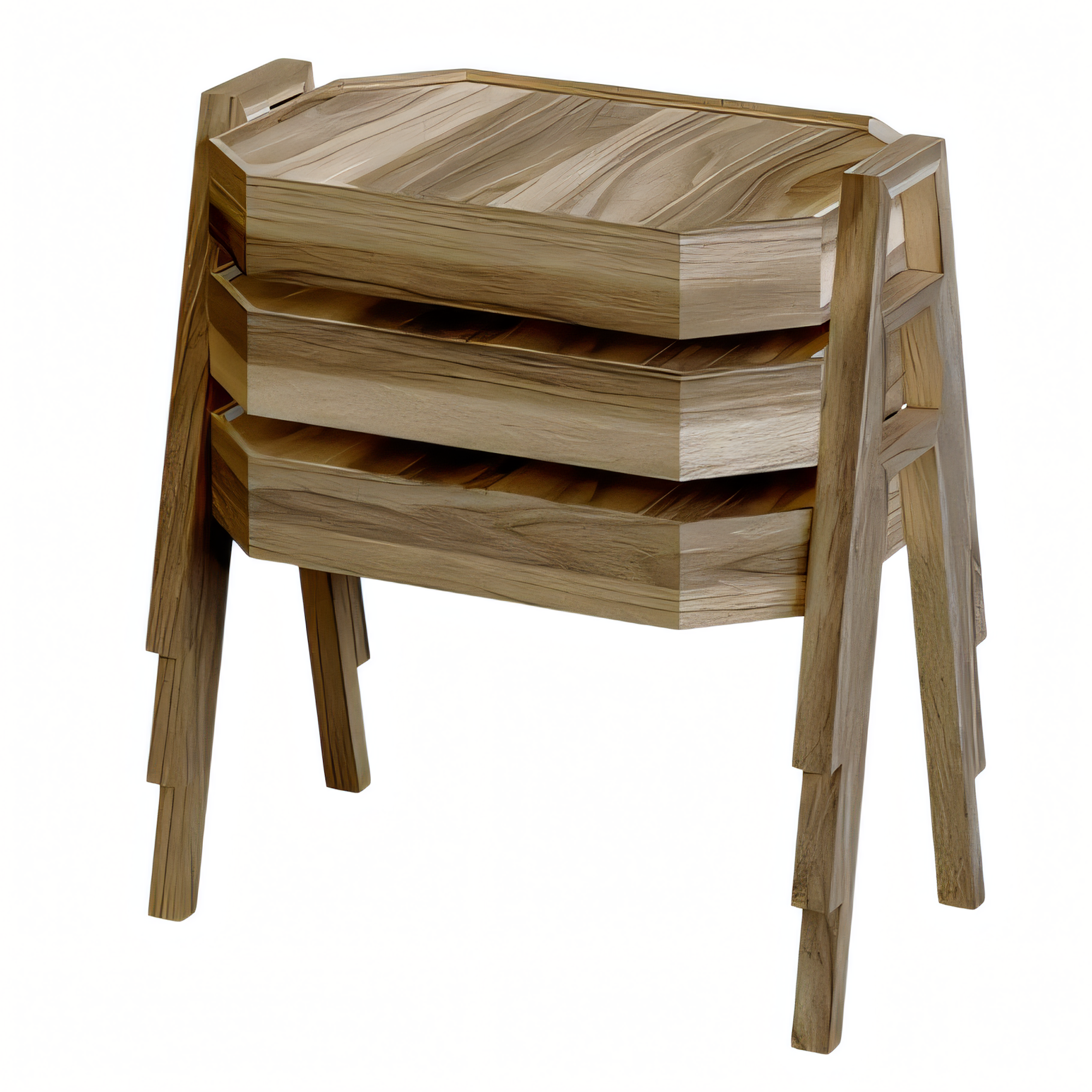 Couchtisch-Set aus Holz in Braun modern und robust