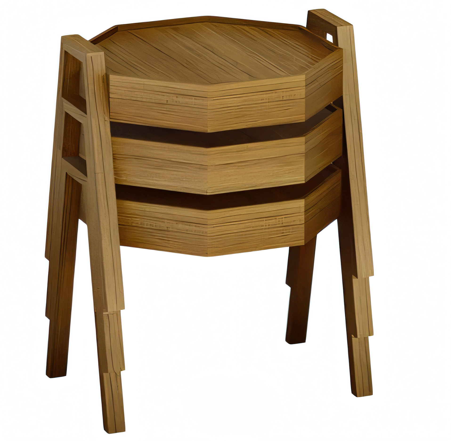 Couchtisch-Set aus Holz in Braun modern elegant