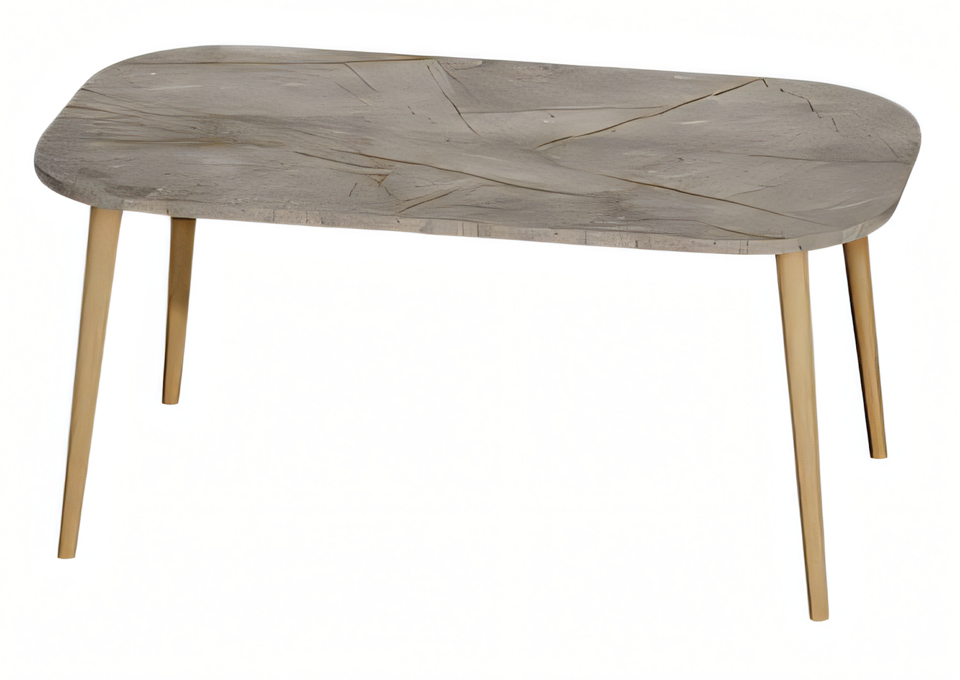 Moderner grauer Couchtisch aus Holz