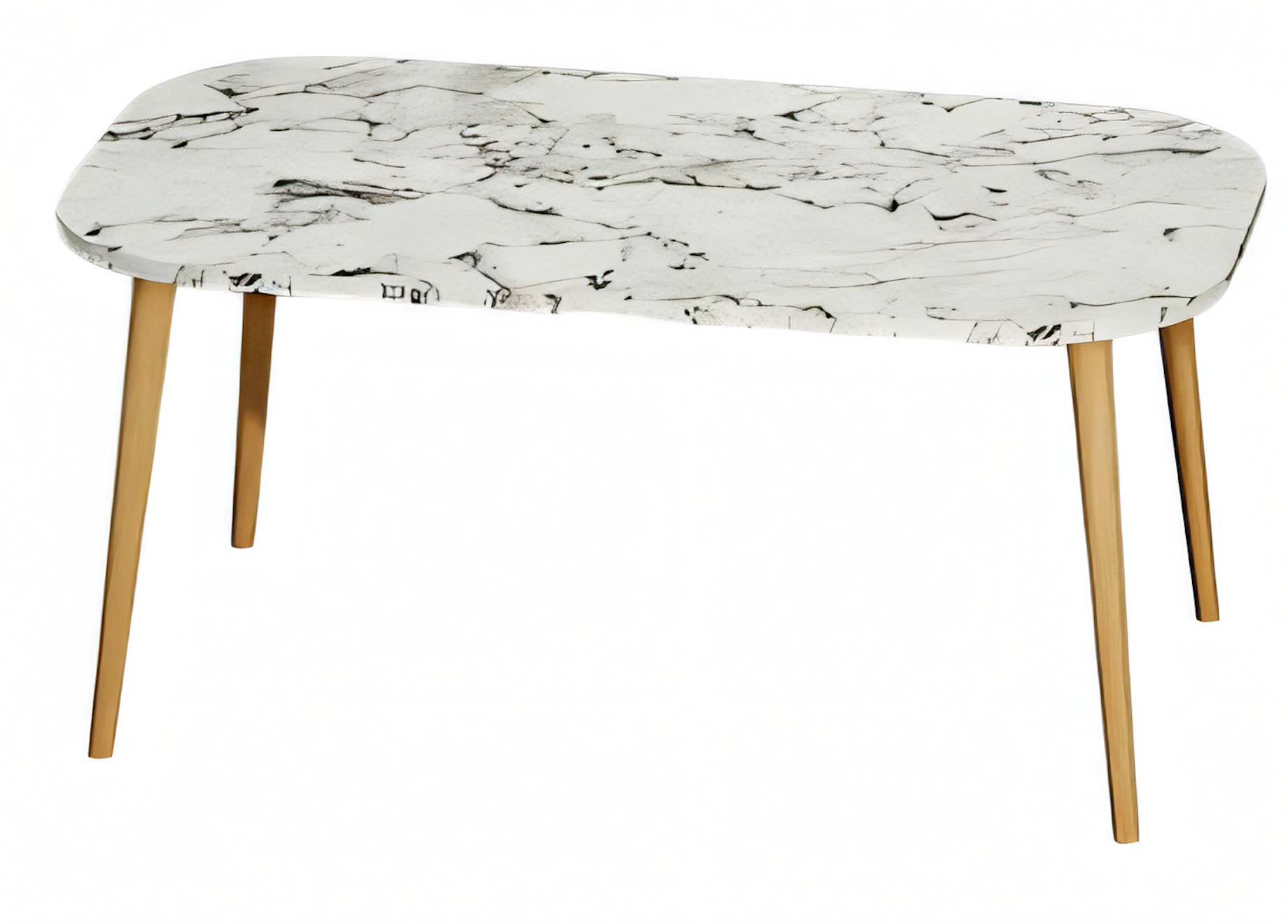 Moderner weißer Couchtisch aus Holz